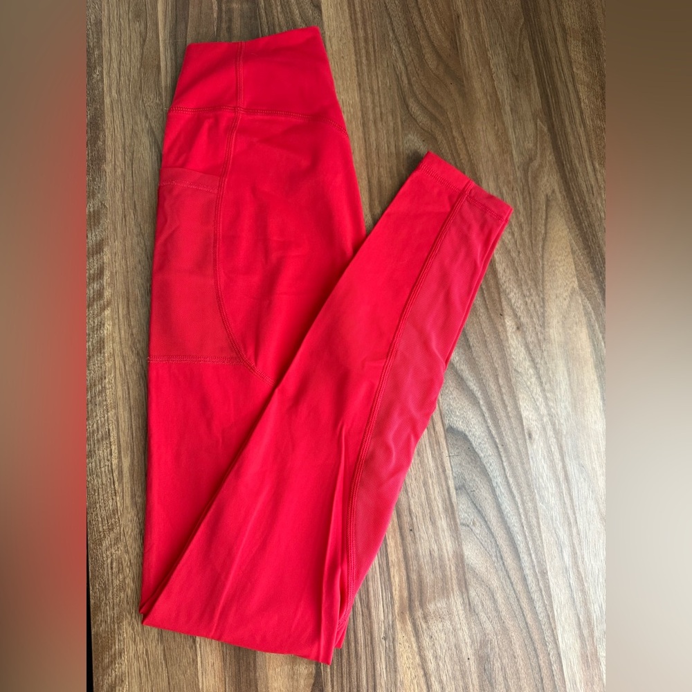 1st Phorm Red High-Waisted Leggings
